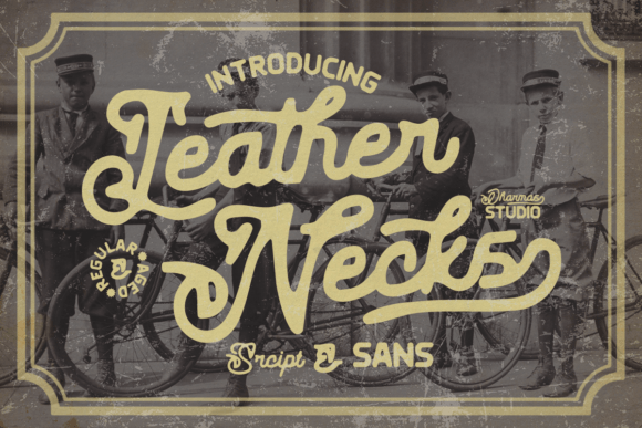 Bring Vintage Charm to Your Creations with Leather Necks Font
