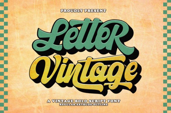 Letter Vintage: A Retro Font for Timeless Branding