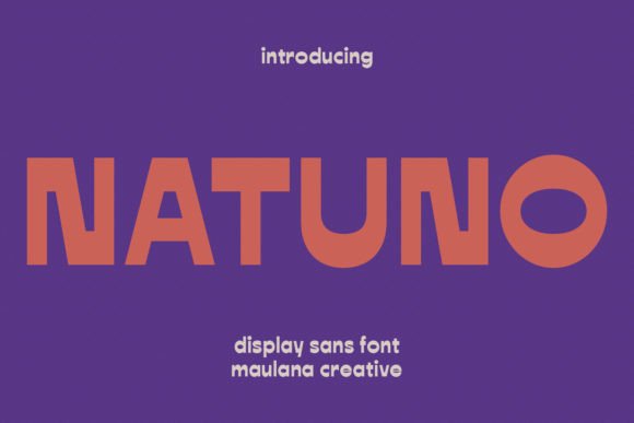 Natuno: A Bold Display Font for Web Creativity