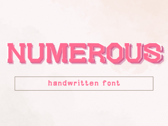 Numerous: A Quirky Display Typeface for Handmade Branding