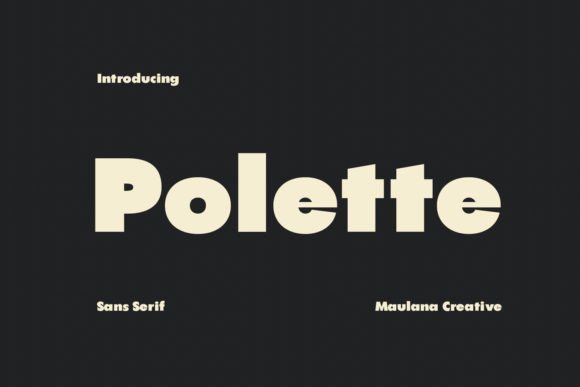 Polette: A Geometric Sans Font for Creative Branding