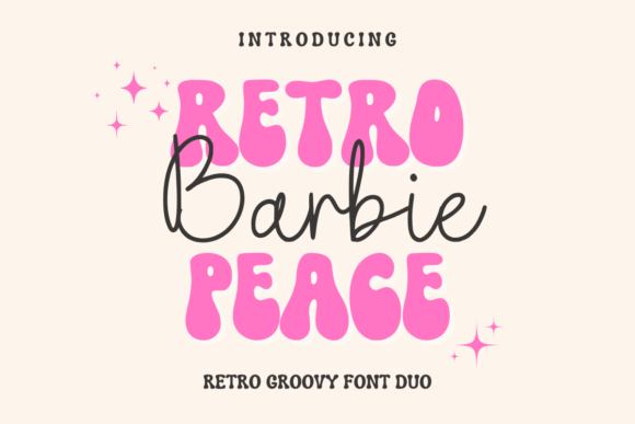 Retro Barbie Peace Font for Editorial Design